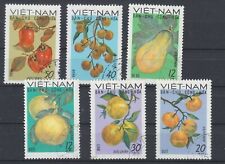 VIETNAM 1969 FLORA PIANTE DA FRUTTA 6 VAL. Cat.M.588-593