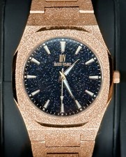 Orologio DANTE VELOCE Starlight Frosted ORO ROSA Ice Out Diamante Ghiacciato Paul Rich