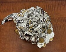 Soprammobile" cornucopia" rivestiti in argento 925 millesimi nuova perfetta