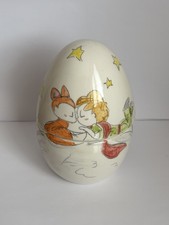 Grande Scatola vaso contenitore Uovo in ceramica Il Piccolo Principe  20 cm