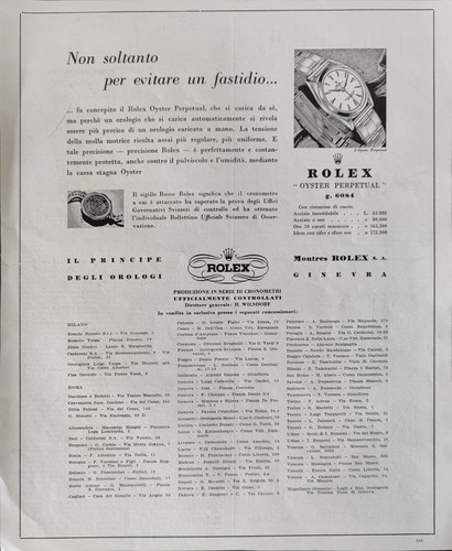 Rolex pubblicità 1952 - rolex,