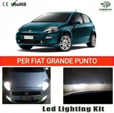 KIT FULL LED PER FIAT GRANDE PUNTO ANABBAGLIANTI + ABBAGLIANTI H4 6000K NO ERROR