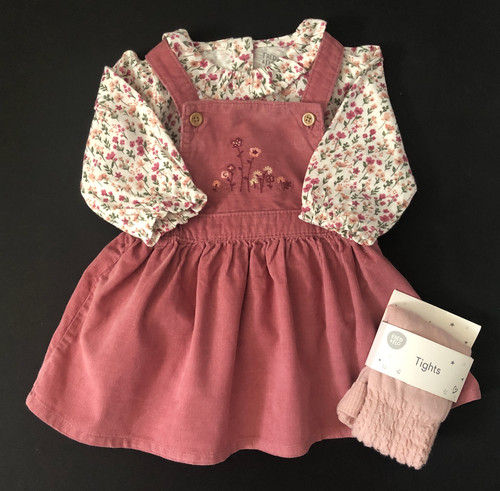 Set vestito bambina pinafore - vestito,