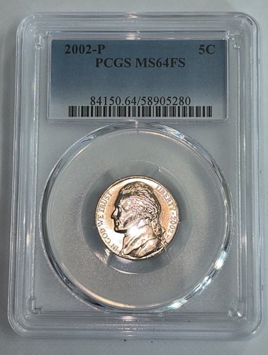 2002 pcgs jefferson 5c - 2002,