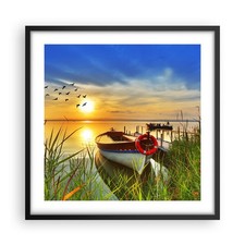 Poster 50x50cm Barca lago