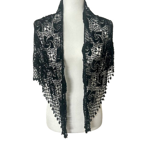 Sciarpa donna nera - , con
