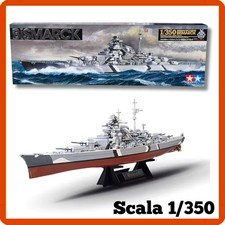 Modellismo statico navale militare model kit modellino Tamiya Bismarck 1/350