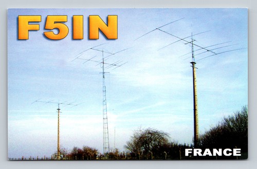 Ham radio qsl f5in - ham, francia