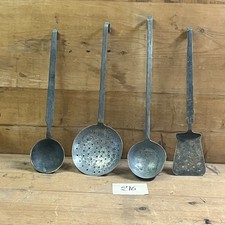 4 Mestolo Antico In Rame da