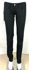 JEANS DONNA CLINK JADE PANTALONI ADERENTI ELASTICIZZATI NERO CERNIERE TASCHE 
