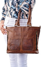 Vera Pelle Donna Tote Spalla a