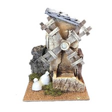 Mulino a vento in legno con