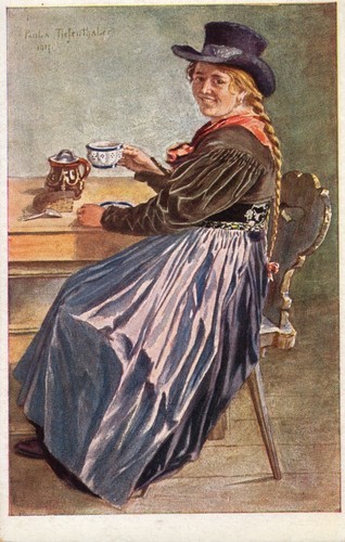 Antica cartolina costumi - antica,