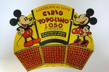 Espositore Cirio Topolino Cioccolato al Latte Anni '30 Rubino Mai Montato