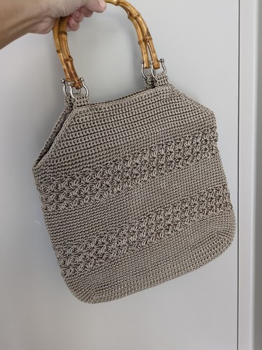 Borsa all uncinetto tessuto - borsa, all'uncinetto