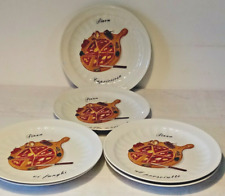 SERVIZIO N° 6 PIATTI PIZZA PORCELLANA FANTASIA DI PIZZE MADE IN GERMANY 