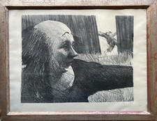 Litografia Con Clown In Pista