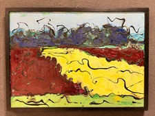 Quadro Opera unica Andrea Raccagni del 1989 Olio e tecnica mista su tela 70x50