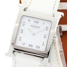 Orologio HERMES H HH1.510 Doppio Tour Quadrante Bianco Quarzo Orologio Ragazzo_907278