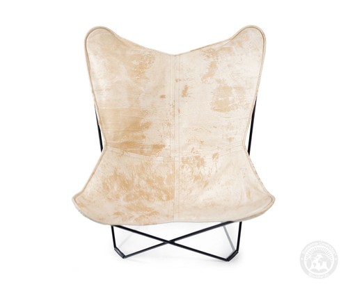 Sedia farfalla vera pelle - in,