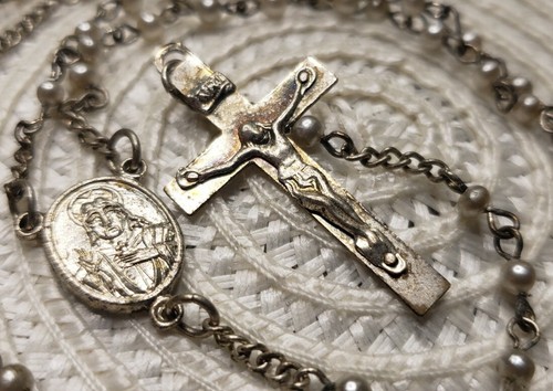 Vintage rosary 1940s tiny - vintage,