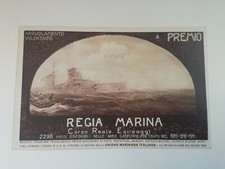 Cartolina Regia Marina Corpo Reale Equipaggi Arruolamento volontari Nave guerra