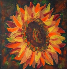 Quadro girasole fiore arte