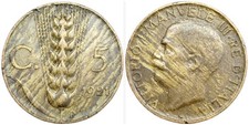 Italie , 5 Centesimi 1921
