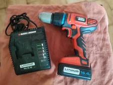 trapano avvitatore a percussione Black E Decker, 14,4 Volt Litio, Completo