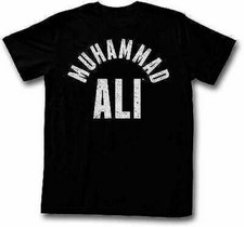 Muhammad Stars Testo Boxe Combattimento Pesante Champion Maglietta Nera S-2Xl