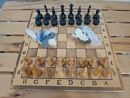 Scacchiera dama legno - e,