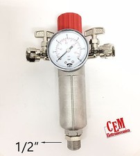 Riduttore di pressione aria per compressore 1/2" Con manometro 2 uscite spillo