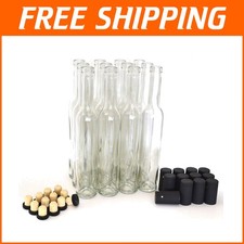 Bottiglie in vetro trasparente di lusso 375 ml - ideali per oli, vini e artigianato decorativo