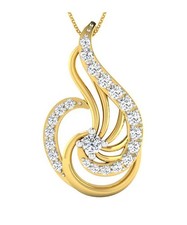 0.58ct Naturale Diamante Rotondo 14K Solido Oro Giallo Anniversario Matrimonio