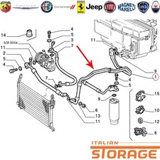 FIAT BRAVO BRAVA MAREA TUBO ARIA CONDIZIONATA NUOVO ORIGINALE 46539074 7774150