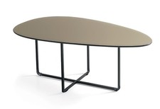 Tavolino basso in vetro