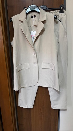 Tailleur gilet beige - gilet,