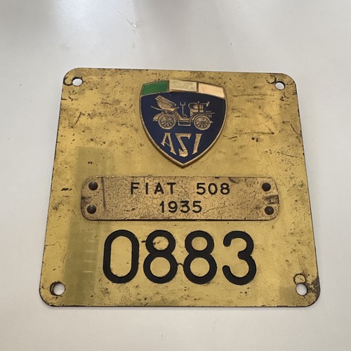 Fiat 508 1935 targa placchetta - fiat, targa/placchetta