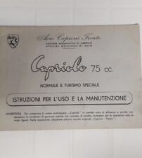 AERO CAPRONI TRENTO CAPRIOLO 75cc. LIBRETTO MANUALE USO E MANUTENZIONE RISTAMPA