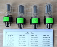 4x 6N8S = 6SN7, 1578, ECC32 Tubo doppio triodo QUAD ABBINATO anni 70 sovietico NUOVO