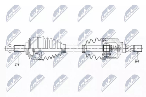 Semiasse nty 675mm - 675mm,