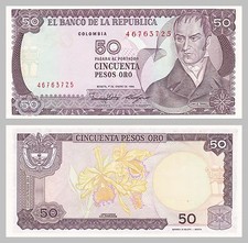 Colombia 50 Pesos Oro 1986