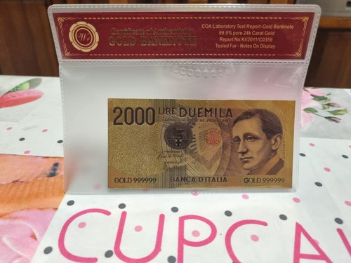Banconota dorata collezione - banconota, da