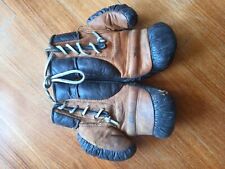 Guantoni boxe pugilato vintage old school 4 OZ leather pelle bambino NO Leone