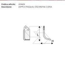 20 x ZAPPETTE ZAPPE MOTOZAPPA MOTOCOLTIVATORE PASQUALI 592 598 946 H88 L85 60x6