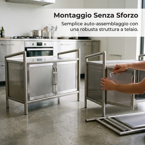Mobiletto cucina metallo - mobiletto,
