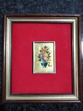 Quadro dipinto a mano su foglia d'oro 23 KT Tema Floreale