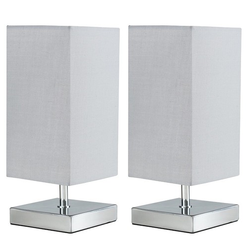 Lampade tavolo cromate - 2x,