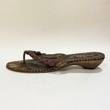 Melluso Walk Sandali Infradito 44 Marrone Oro Casual Elegante Classico