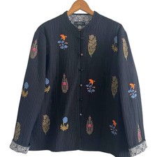 Giacca trapuntata floreale